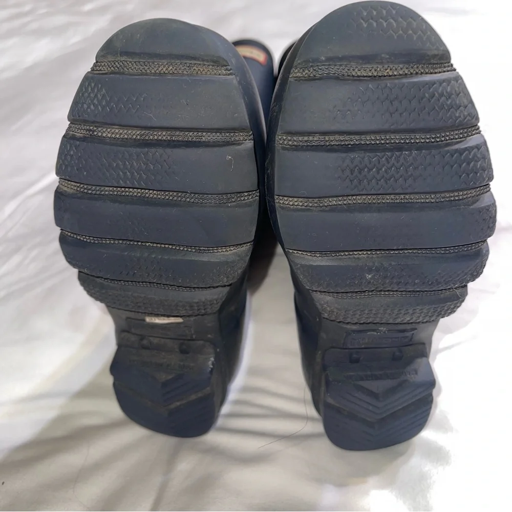 Hunter kids tall rain‎ boots in color navy blue